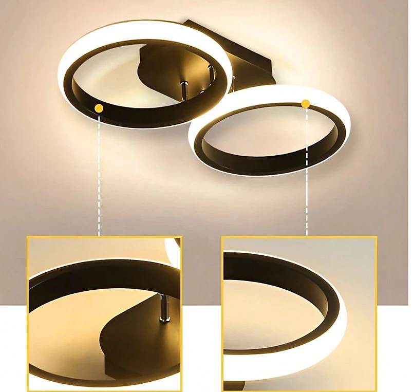 Plafonnier LED à anneaux | Design contemporain épuré