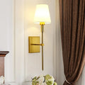 Applique murale LED nordique | Fer et tissu, noir ou doré