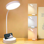 Lampe de bureau LED sans fil | Col de cygne et charge USB