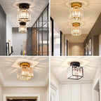 Plafonnier en cristal | Compact, 4 finitions pour couloir