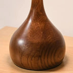 Lampe à poser Andi | Verre, laiton et bois de noyer