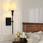 Applique murale LED nordique | Fer et tissu, noir ou doré