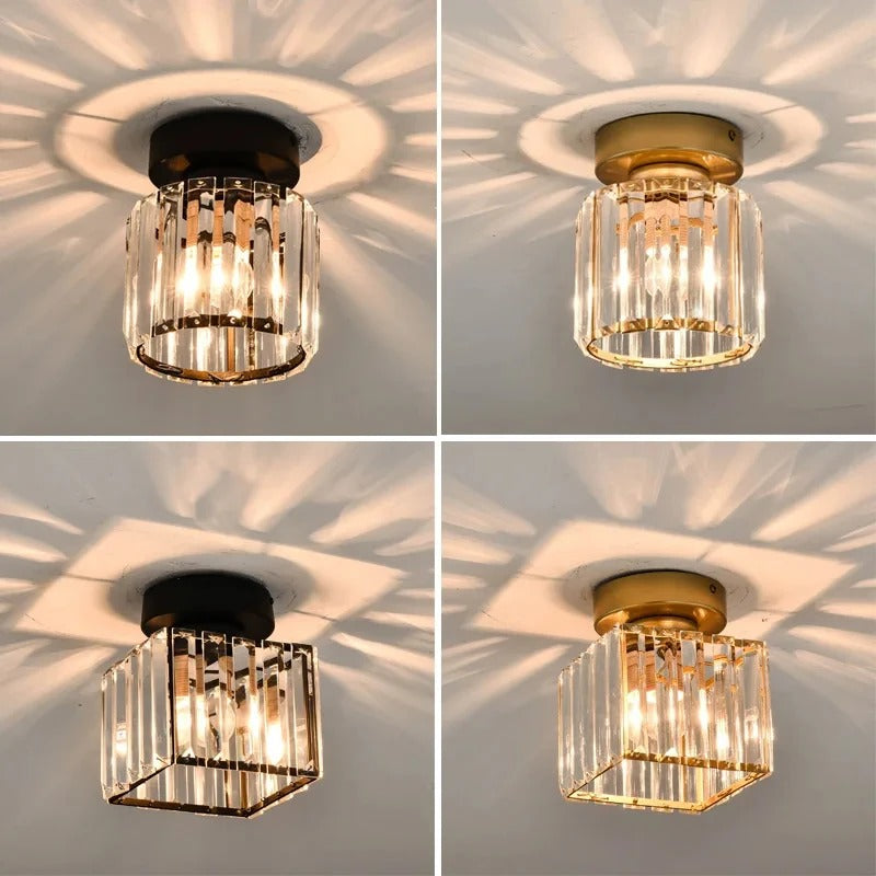 Plafonnier en cristal | Compact, 4 finitions pour couloir