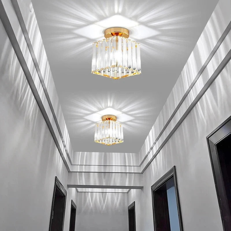 Plafonnier en cristal | Compact, 4 finitions pour couloir