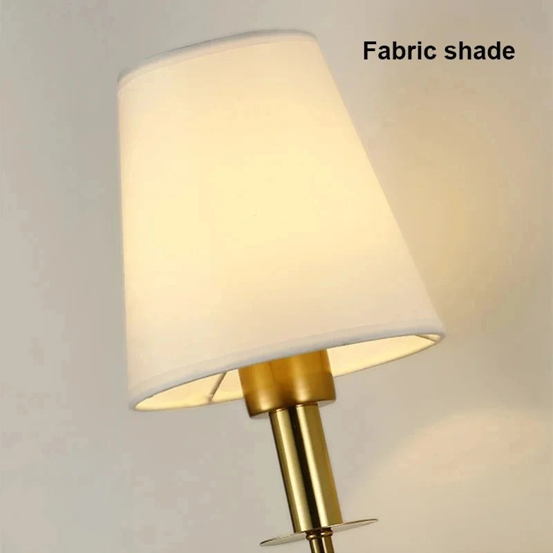 Applique murale LED nordique | Fer et tissu, noir ou doré