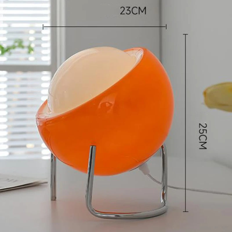 Lampe à poser Bauhaus en verre | Rétro nordique Ø 21 cm