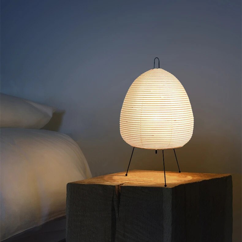 Lampe à poser en papier de riz | Style japonais zen
