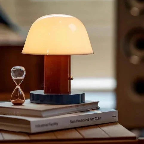 Lampe à poser champignon | LED rechargeable USB-C, Ø 18 cm