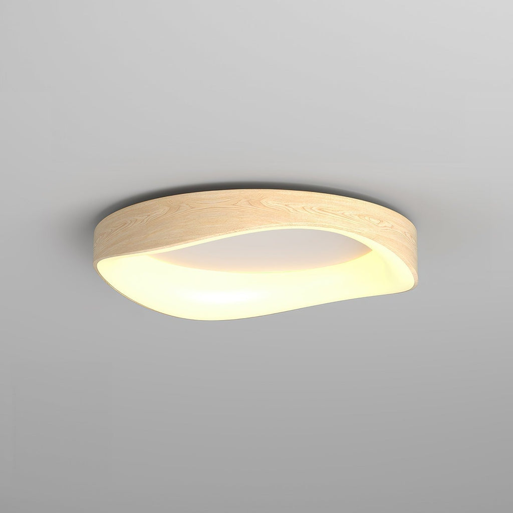 Plafonnier nordique effet bois | LED intégrée, Ø 40 ou Ø 50 cm