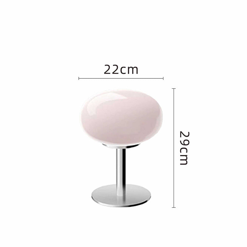 Lampe à poser en verre design italien | Dôme et pied chromé