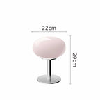 Lampe à poser en verre design italien | Dôme et pied chromé