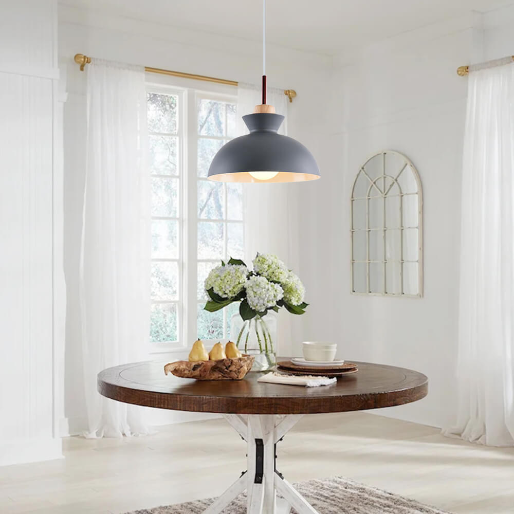 Suspension dôme moderne | Métal scandinave, 9 coloris