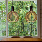 Suspension en bois faite main | Design scandinave naturel