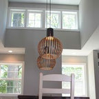 Suspension en bois faite main | Design scandinave naturel