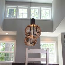 Suspension en bois faite main | Design scandinave naturel
