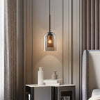 Suspension Mica mid-century | Double abat-jour en verre Ø 18 cm