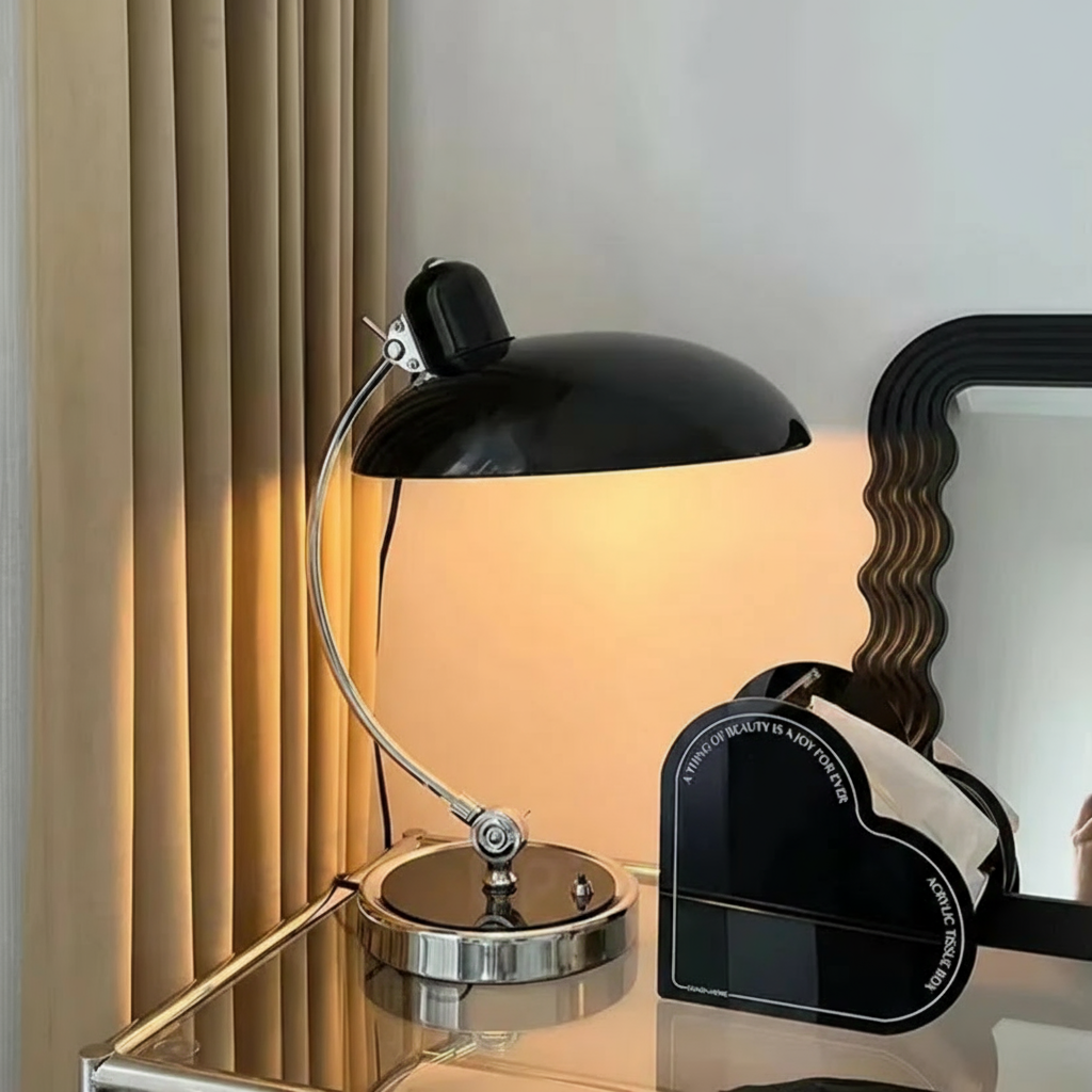 Lampe à poser ScandiArc | Métal courbé, H 42,5 cm