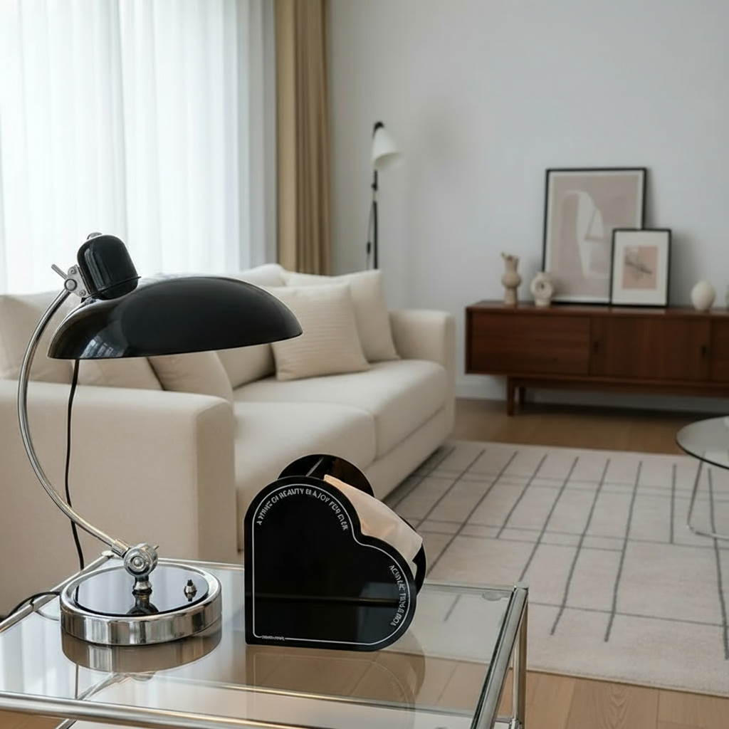 Lampe à poser ScandiArc | Métal courbé, H 42,5 cm