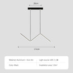 Suspension linéaire en aluminium | Nordique, 45 ou 90 cm