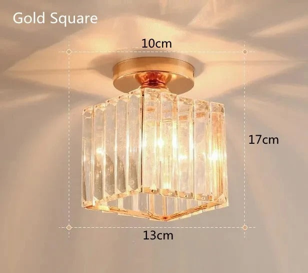 Plafonnier en cristal | Compact, 4 finitions pour couloir