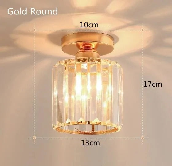 Plafonnier en cristal | Compact, 4 finitions pour couloir