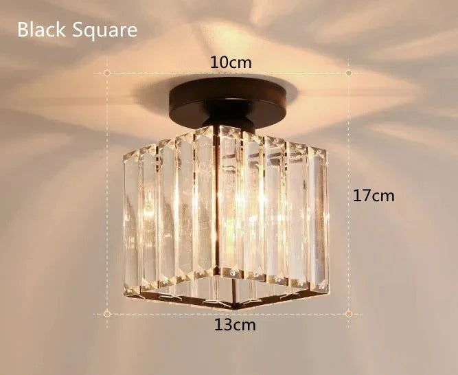 Plafonnier en cristal | Compact, 4 finitions pour couloir