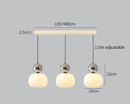 Suspension nordique citrouille | Verre et métal, 1 ou 3 têtes