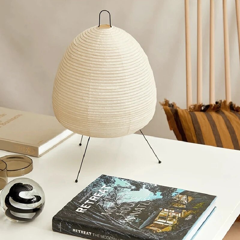 Lampe à poser en papier de riz | Style japonais zen